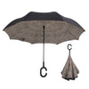 Drop Shipping Windproof Reverse Folding Double Layer Inverted Chuva Umbrella Self Stand Rain Protection C-Hook Hands For Car