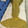 Mermaid Blanket Yarn Knitted Mermaid Tail Blanket Handmade Crochet Very Soft For Home Sofa Sleeping Bag Kids Adults Sleeping Bag