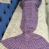 Mermaid Blanket Yarn Knitted Mermaid Tail Blanket Handmade Crochet Very Soft For Home Sofa Sleeping Bag Kids Adults Sleeping Bag