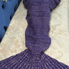 Mermaid Blanket Yarn Knitted Mermaid Tail Blanket Handmade Crochet Very Soft For Home Sofa Sleeping Bag Kids Adults Sleeping Bag