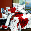 Plant Blue flower 3D Polyester Bedding Set of Duvet Cover set Bed Sheet Pillowcase Bed Clothes Queen size