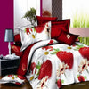 Plant Blue flower 3D Polyester Bedding Set of Duvet Cover set Bed Sheet Pillowcase Bed Clothes Queen size