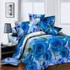 Plant Blue flower 3D Polyester Bedding Set of Duvet Cover set Bed Sheet Pillowcase Bed Clothes Queen size
