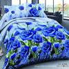 Plant Blue flower 3D Polyester Bedding Set of Duvet Cover set Bed Sheet Pillowcase Bed Clothes Queen size