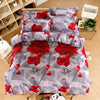Plant Blue flower 3D Polyester Bedding Set of Duvet Cover set Bed Sheet Pillowcase Bed Clothes Queen size