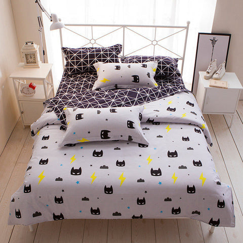 Cartoon Stripe Batman 3/4pcs bedding sets/bed set/bedclothes for kids/bed linen Duvet Cover Bed sheet Pillowcase,twin full queen