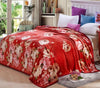 cute plush Package edge technology Pattern  High Density Super Soft Flannel Blanket to on for the sofa bed textile 4 sizes