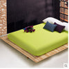 Wholesale solid color sheets fitted bed sheet elastic mattress cover bed linen bedspread polyester cotton single twin full queen