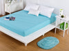 Wholesale solid color sheets fitted bed sheet elastic mattress cover bed linen bedspread polyester cotton single twin full queen