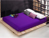 Wholesale solid color sheets fitted bed sheet elastic mattress cover bed linen bedspread polyester cotton single twin full queen