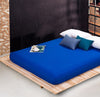 Wholesale solid color sheets fitted bed sheet elastic mattress cover bed linen bedspread polyester cotton single twin full queen