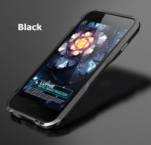Luphie Newest Version Shockproof Armor Irregularly Aluminum Metal Screw Frame Bumper For iphone 6 6S Plus 7 Plus Case Cover