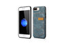 Fashion Cowboy Jean Leather & Silicone Back Cover Case For Apple iPhone 7/ 7 Plus Phone Cases Accessories With Outer Card Holder