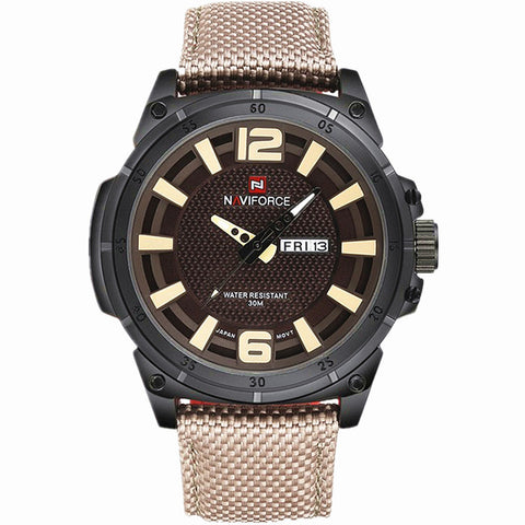 NAVIFORCE 2016 Men's Luxury Watch Military Watch Men Quartz wristWatch Sports Date Clock Brand Men Casual Nylon Watch 9066