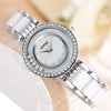Kimio ultra slim Top Brand Woman watches Fashion Ladies Crystal Clock Black Ceramics Gold Luxury Women Rhinestone Diamond Watch