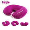 U Shaped AIR Pillow Inflatable Portable Travel Neck Cushion Camp Beach Car Plane Head Rest Bed Sleep Light Weight  EasyTo Carry