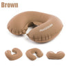 U Shaped AIR Pillow Inflatable Portable Travel Neck Cushion Camp Beach Car Plane Head Rest Bed Sleep Light Weight  EasyTo Carry