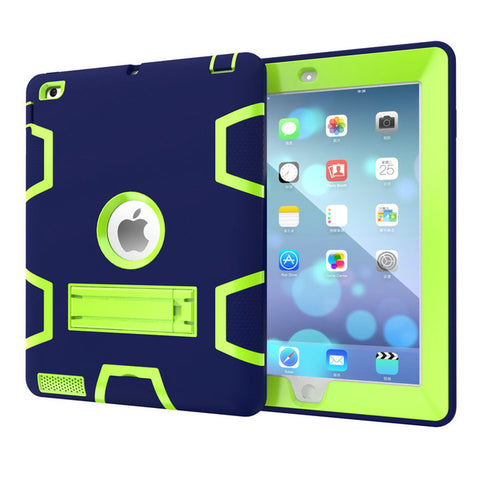 Case For Apple iPad 2 iPad 3 iPad 4 Cover High Impact Resistant Hybrid Three Layer Heavy Duty Armor Defender Full Body Protector