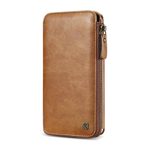 FLOVEME Vintage Wallet Case for iPhone 6 6S 7 Plus Leather Cover Zipper Handbag Card Holder Retro Phone Cases for iPhone 6 6S 7
