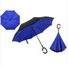 Drop Shipping Windproof Reverse Folding Double Layer Inverted Chuva Umbrella Self Stand Rain Protection C-Hook Hands For Car