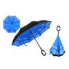 Drop Shipping Windproof Reverse Folding Double Layer Inverted Chuva Umbrella Self Stand Rain Protection C-Hook Hands For Car