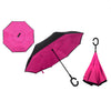 Drop Shipping Windproof Reverse Folding Double Layer Inverted Chuva Umbrella Self Stand Rain Protection C-Hook Hands For Car