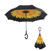 Drop Shipping Windproof Reverse Folding Double Layer Inverted Chuva Umbrella Self Stand Rain Protection C-Hook Hands For Car