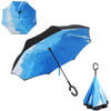 Drop Shipping Windproof Reverse Folding Double Layer Inverted Chuva Umbrella Self Stand Rain Protection C-Hook Hands For Car