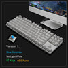 Metoo Mechanical Keyboard 87/104 Anti-ghosting Luminous Blue Black Switch LED Backlit wired Gaming Keyboard Russian stickers