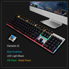 Metoo Mechanical Keyboard 87/104 Anti-ghosting Luminous Blue Black Switch LED Backlit wired Gaming Keyboard Russian stickers