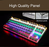 Metoo Mechanical Keyboard 87/104 Anti-ghosting Luminous Blue Black Switch LED Backlit wired Gaming Keyboard Russian stickers