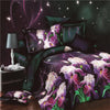 Plant Blue flower 3D Polyester Bedding Set of Duvet Cover set Bed Sheet Pillowcase Bed Clothes Queen size