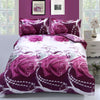Plant Blue flower 3D Polyester Bedding Set of Duvet Cover set Bed Sheet Pillowcase Bed Clothes Queen size