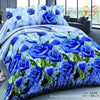 Plant Blue flower 3D Polyester Bedding Set of Duvet Cover set Bed Sheet Pillowcase Bed Clothes Queen size