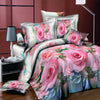 Plant Blue flower 3D Polyester Bedding Set of Duvet Cover set Bed Sheet Pillowcase Bed Clothes Queen size