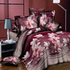 Plant Blue flower 3D Polyester Bedding Set of Duvet Cover set Bed Sheet Pillowcase Bed Clothes Queen size