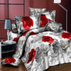 Plant Blue flower 3D Polyester Bedding Set of Duvet Cover set Bed Sheet Pillowcase Bed Clothes Queen size