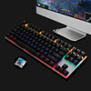 Metoo Mechanical Keyboard 87/104 Anti-ghosting Luminous Blue Black Switch LED Backlit wired Gaming Keyboard Russian stickers