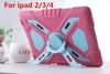 Brand Hybrid Armor Waterproof Shockproof Dustproof Kids Safe Stand Case Cover For ipad mini 1/2/3 Retina ipad 2 3 4 Air Shell