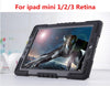 Brand Hybrid Armor Waterproof Shockproof Dustproof Kids Safe Stand Case Cover For ipad mini 1/2/3 Retina ipad 2 3 4 Air Shell