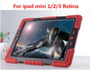 Brand Hybrid Armor Waterproof Shockproof Dustproof Kids Safe Stand Case Cover For ipad mini 1/2/3 Retina ipad 2 3 4 Air Shell