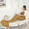 Fudiya 140x70CM Mermaid Blanket 180x90CM Adult Mermaid Tail Blanket For Sofa Sleeping Soft Thicken Blanket Throws