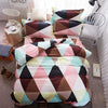 Sookie Home Textile 3pcs King Size Colorful Bedding Sets Pretty Geometric Plaid 4pcs Duvet Cover Sets Pillowcases Pillow Covers