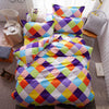 Sookie Home Textile 3pcs King Size Colorful Bedding Sets Pretty Geometric Plaid 4pcs Duvet Cover Sets Pillowcases Pillow Covers