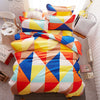 Sookie Home Textile 3pcs King Size Colorful Bedding Sets Pretty Geometric Plaid 4pcs Duvet Cover Sets Pillowcases Pillow Covers