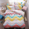 Sookie Home Textile 3pcs King Size Colorful Bedding Sets Pretty Geometric Plaid 4pcs Duvet Cover Sets Pillowcases Pillow Covers