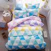 Sookie Home Textile 3pcs King Size Colorful Bedding Sets Pretty Geometric Plaid 4pcs Duvet Cover Sets Pillowcases Pillow Covers