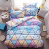 Sookie Home Textile 3pcs King Size Colorful Bedding Sets Pretty Geometric Plaid 4pcs Duvet Cover Sets Pillowcases Pillow Covers