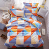 Sookie Home Textile 3pcs King Size Colorful Bedding Sets Pretty Geometric Plaid 4pcs Duvet Cover Sets Pillowcases Pillow Covers