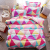 Sookie Home Textile 3pcs King Size Colorful Bedding Sets Pretty Geometric Plaid 4pcs Duvet Cover Sets Pillowcases Pillow Covers
